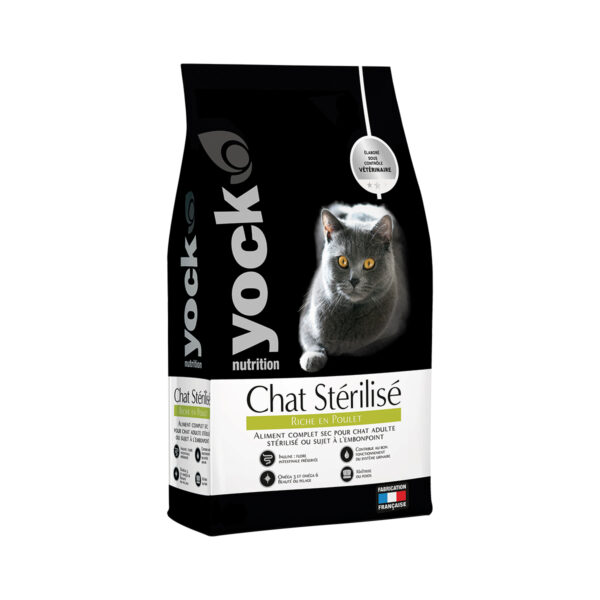 Yock Nutrition Chat Sterilise Poulet 7kg+ 1kg