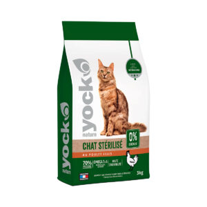 Yock Chat sans céréales stérilisé adulte poulet 3 kg