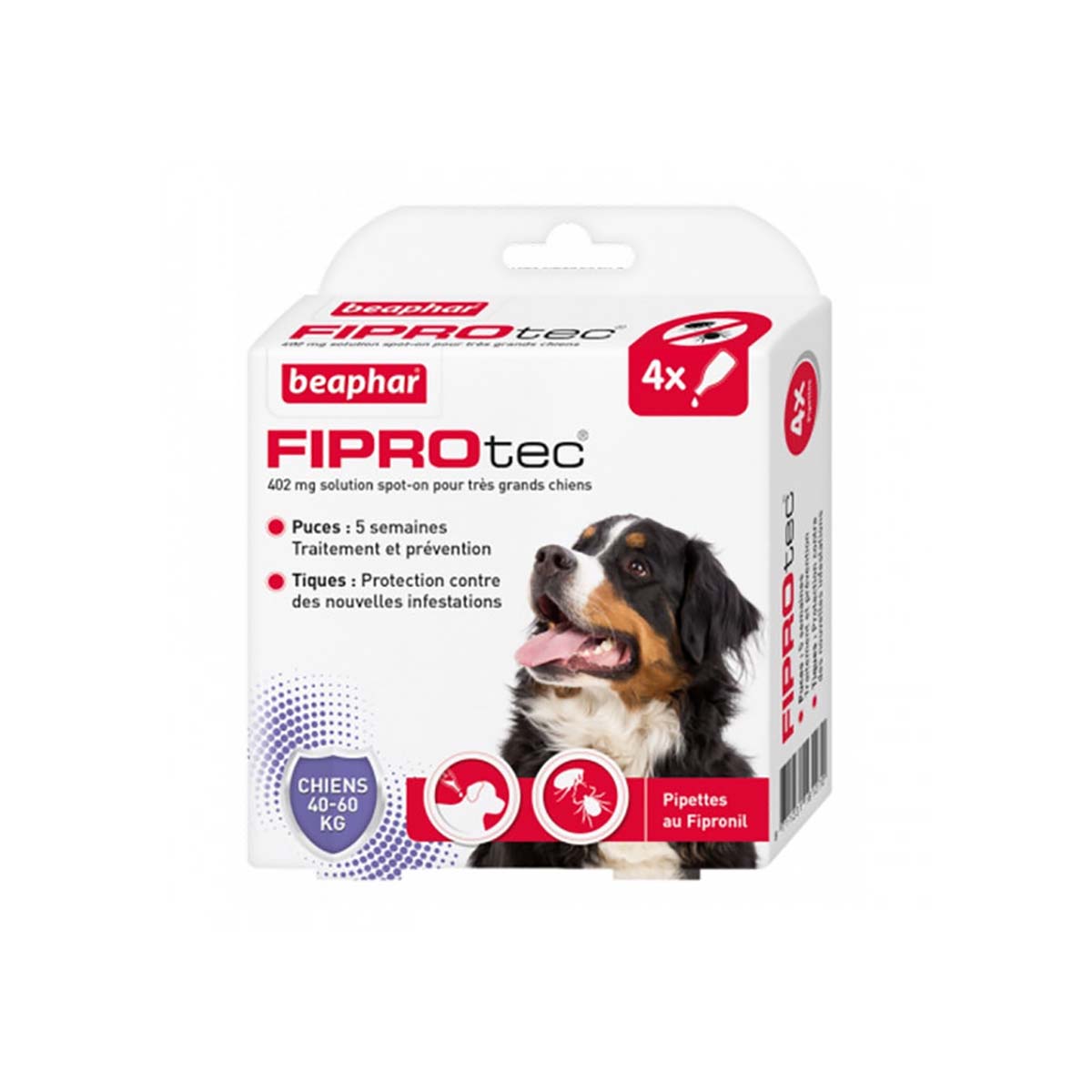 Pipettes antiparasitaires Fiprotec spot on Beaphar pour chat