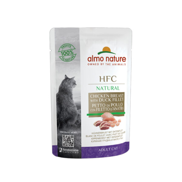 Almo Nature Pochon HFC poulet et canard 55 gr