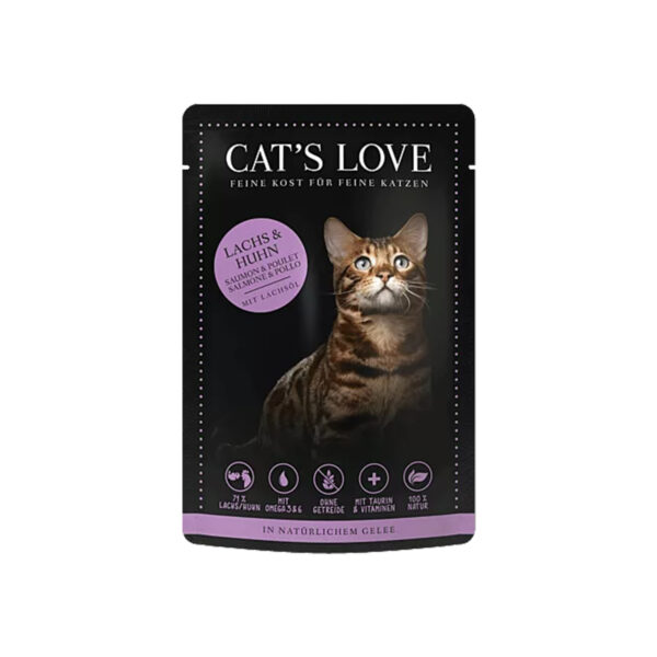 Cat's Love saumon & poulet Pur 85 gr