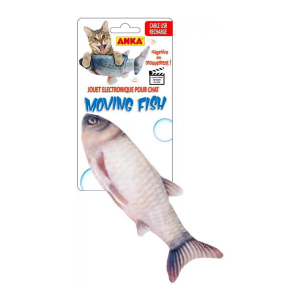Jouet Moving Fish électronique beige 31 cm