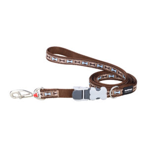 Red Dingo Super laisse Bone Yard marron 12 mm