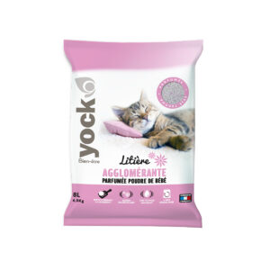 Yock Litière agglomérante Poudre de bébé 8 L
