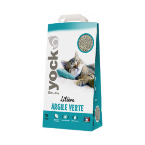 Yock Litière minérale absorbante à l'argile verte 10 L