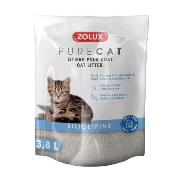 Litière Purecat Silice fine 3.8 l
