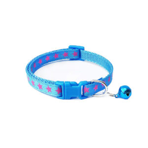 Collier chat étoile D1L20-35cm bleu clair