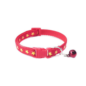 Collier chat étoile D1L20-35cm rouge