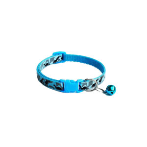 Collier chat camouflage D1L20-35cm bleu clair