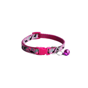 Collier chat camouflage D1L20-35cm rose