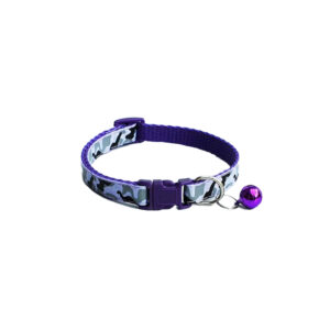 Collier chat camouflage D1L20-35cm violet