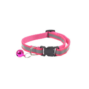 Collier chat réfléchissant D1L20-35cm rose