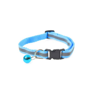 Collier chat réfléchissant D1L20-35cm bleu