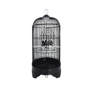 Cage oiseau 24.5 x 52 cm noir