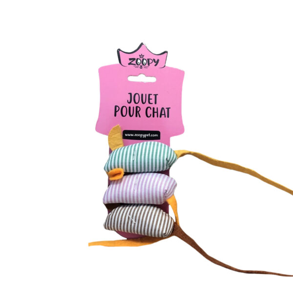 JOUET 3 SOURIS AVEC CATNIP