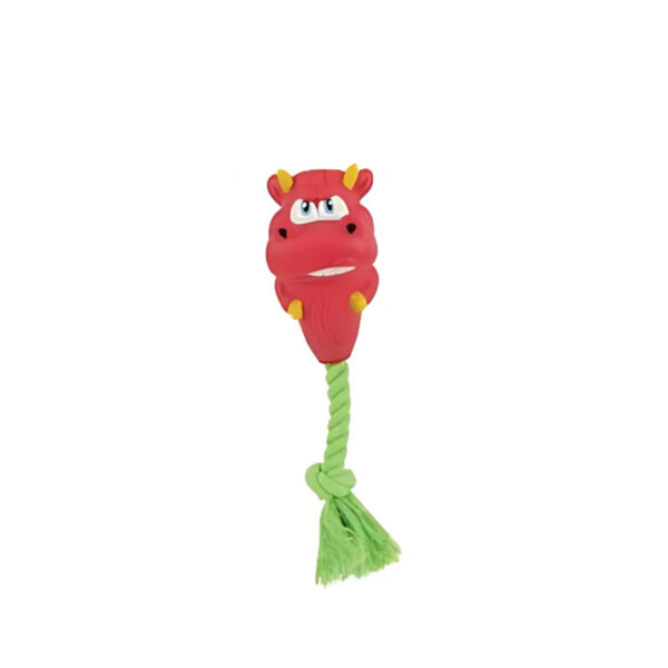 JOUET VINYLE CORDE VACHE 20CM