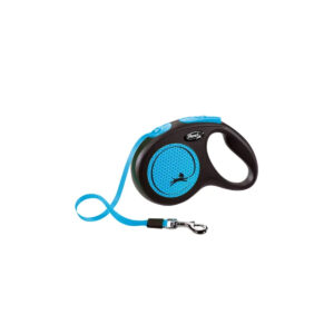 LAISSE FLEXI NEON S 5M BLEU