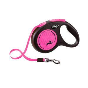 LAISSE FLEXI NEON S 5M ROSE