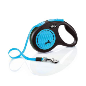 LAISSE FLEXI NEON M 5M BLEU
