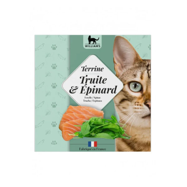 WILLIAM'S TERRINE CHAT TRUITE/EPINARD 80G