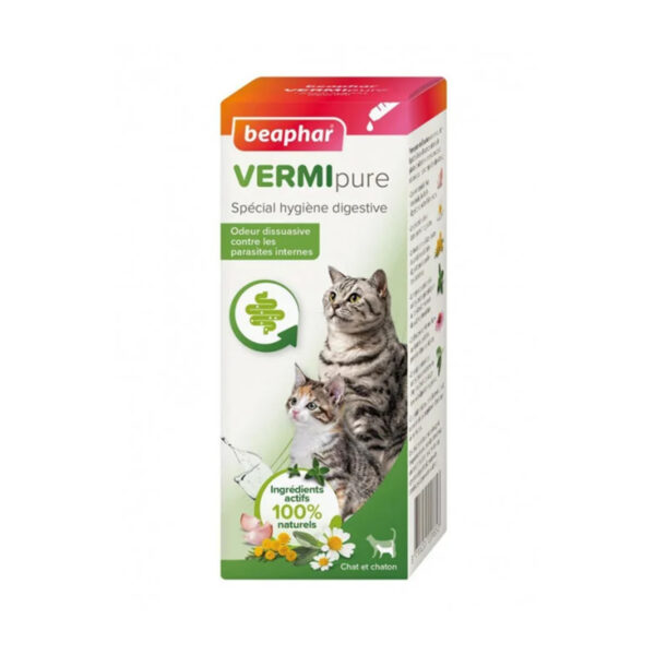 Solution liquide digestive VERMIpure chat/chaton 50ml Beaphar
