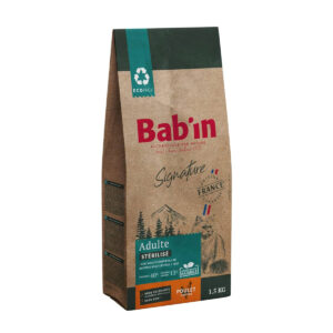 CROQUETTES SIGNATURE CHAT ADULTE STÉRILISÉ POULET 1.5KG - BAB'IN