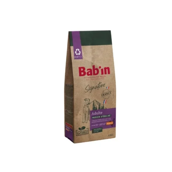 Croquette Signature pour chien medium stérilisé Poulet 12Kg - BAB'IN -