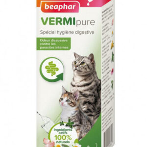 Solution liquide digestive VERMIpure chat/chaton 50ml Beaphar