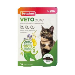 COLLIER REPULSIF ANTIPARASITAIRE POUR CHAT ET CHATON VETOPURE - BEAPHAR-