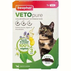 COLLIER REPULSIF ANTIPARASITAIRE POUR CHAT ET CHATON VETOPURE - BEAPHAR-