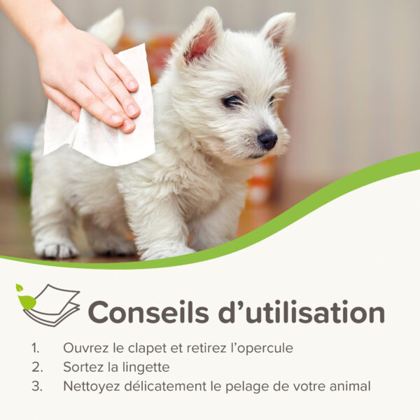 Lingettes nettoyantes Sensitives pour chien et chat x30 – Image 5