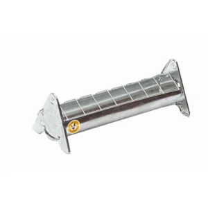 Mangeoire en acier galvanisé à grille mobile 30 cm pour 10 poussins