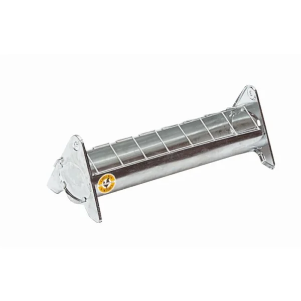 Mangeoire en acier galvanisé à grille mobile 30 cm pour 10 poussins