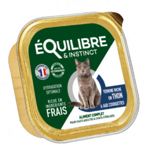 Terrine Chat Thon Courgettes 85gr - Equilibre et Instinct