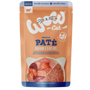 Pâtée pour chat Adulte Poulet et saumon 125g - Wow