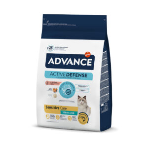 Advance Sensitive stérilisé saumon chat + 12 mois 3kg