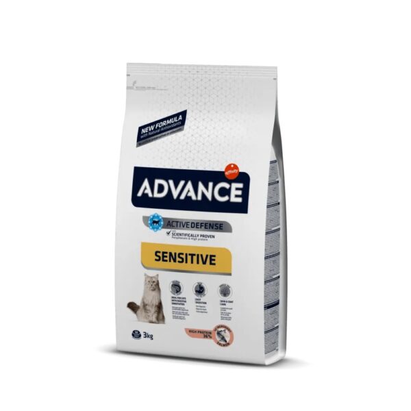 CROQUETTES CHAT ADULT SENSITIVE SAUMON RIZ - ADVANCE 3KG
