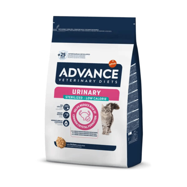 ADVANCE VETERINARY DIETS URINARY STERILIZED LOW CALORIE 7,5Kg