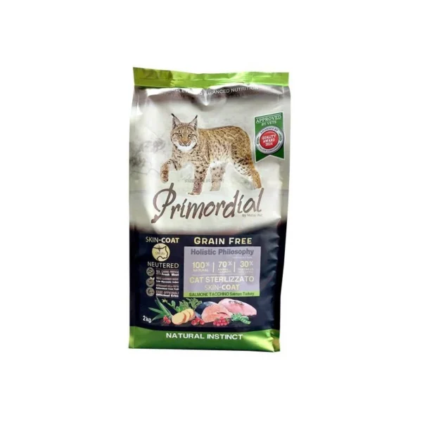 PRIMORDIAL- CHAT ADULTE Saumon et dinde 2kg