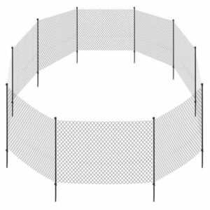 Clôture mobile pour chiens 15m noir