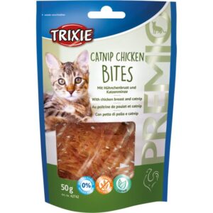 Premio Bites à la poitrine de poulet et à l’herbe à chat 50g
