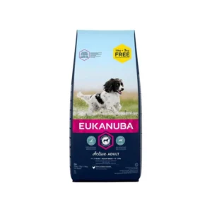 EUKANUBA CHIEN MEDIUM RACE 15KG+3KG POULET