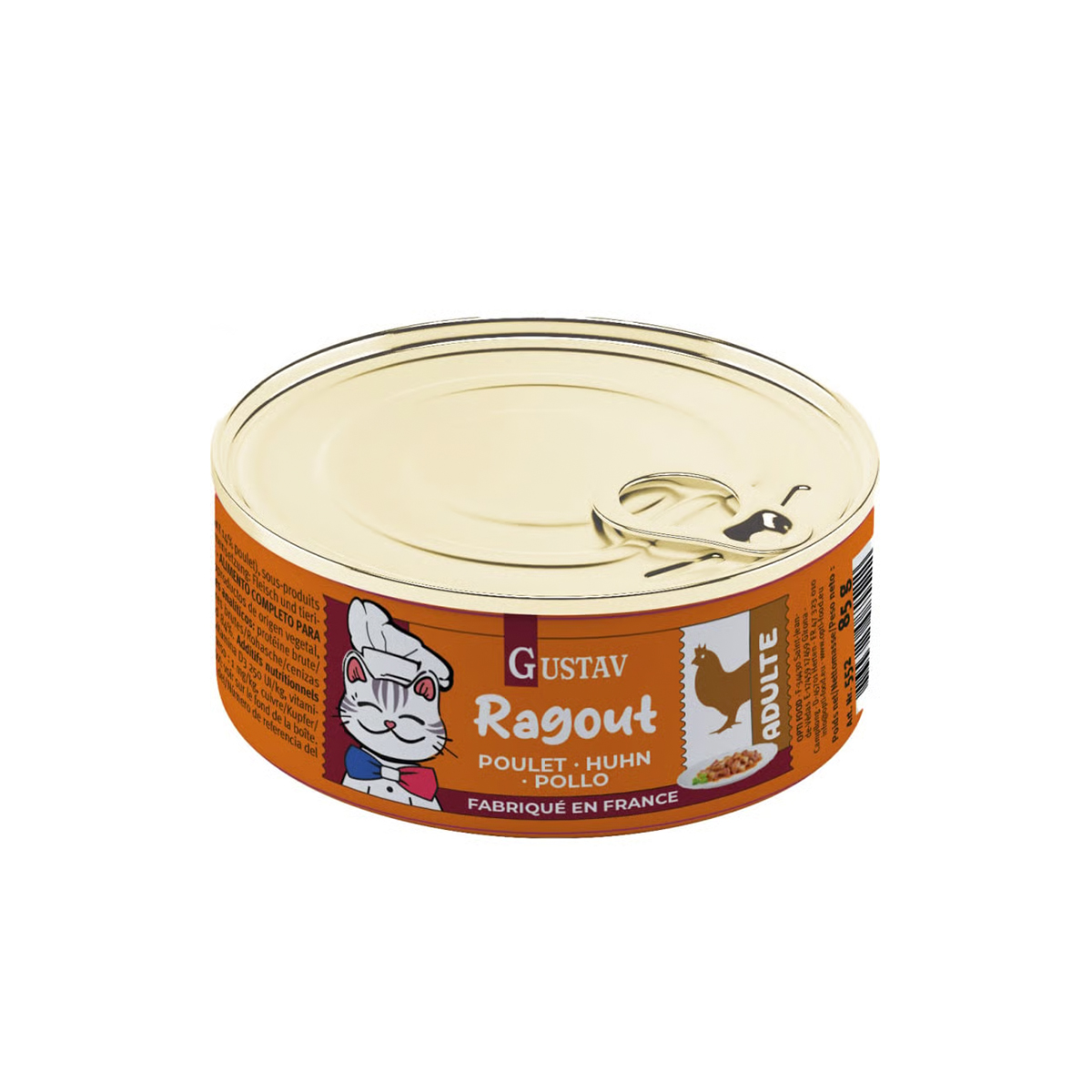 GUSTAV ADULTE RAGOUT POULET 85G