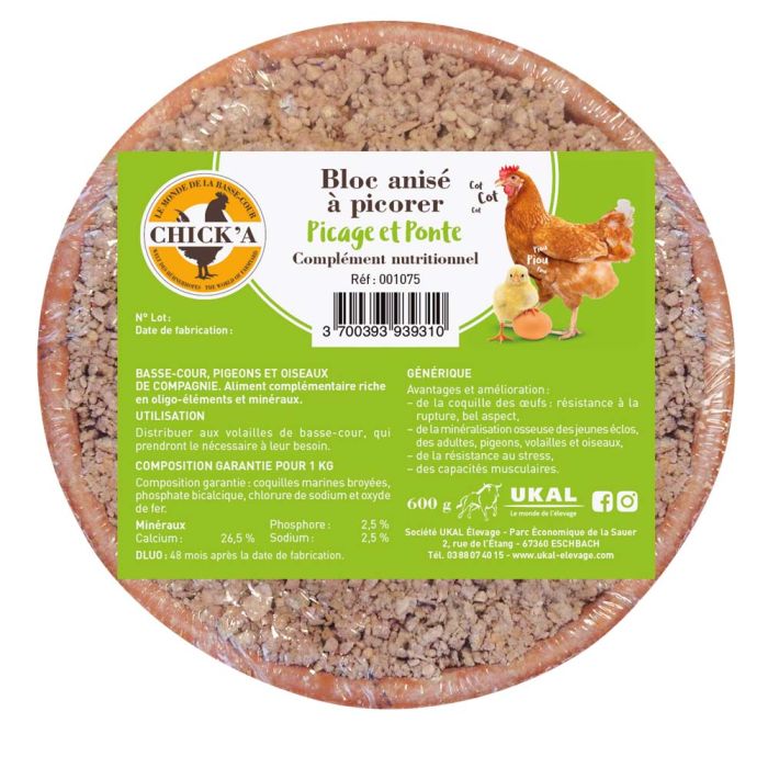CHICK'A BLOC PICORE ANISE 600G