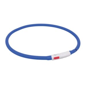 COLLIER FLASH LUMIMEUX USB XS-XL BLEU