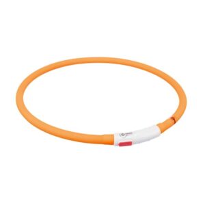 COLLIER FLASH LUMIMEUX USB XS-XL ORANGE