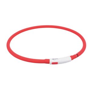 COLLIER FLASH LUMIMEUX USB XS-XL ROUGE