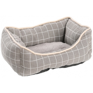 Panier rectangulaire soft 65x45 gris 100% Polyester - Mon ami Luki - Pour chien -
