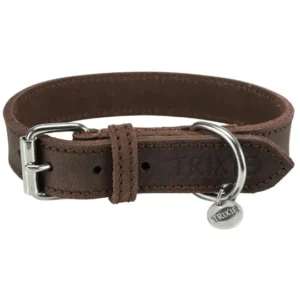 Collier Rustic Brun Foncé S/M 34-40cm Pour Chien Trixie