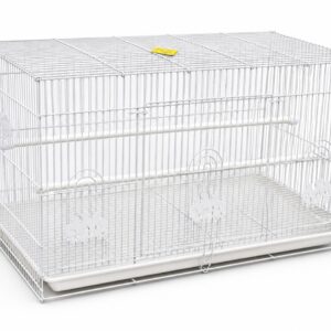 CAGE OISEAU 76*45*45 BLANC